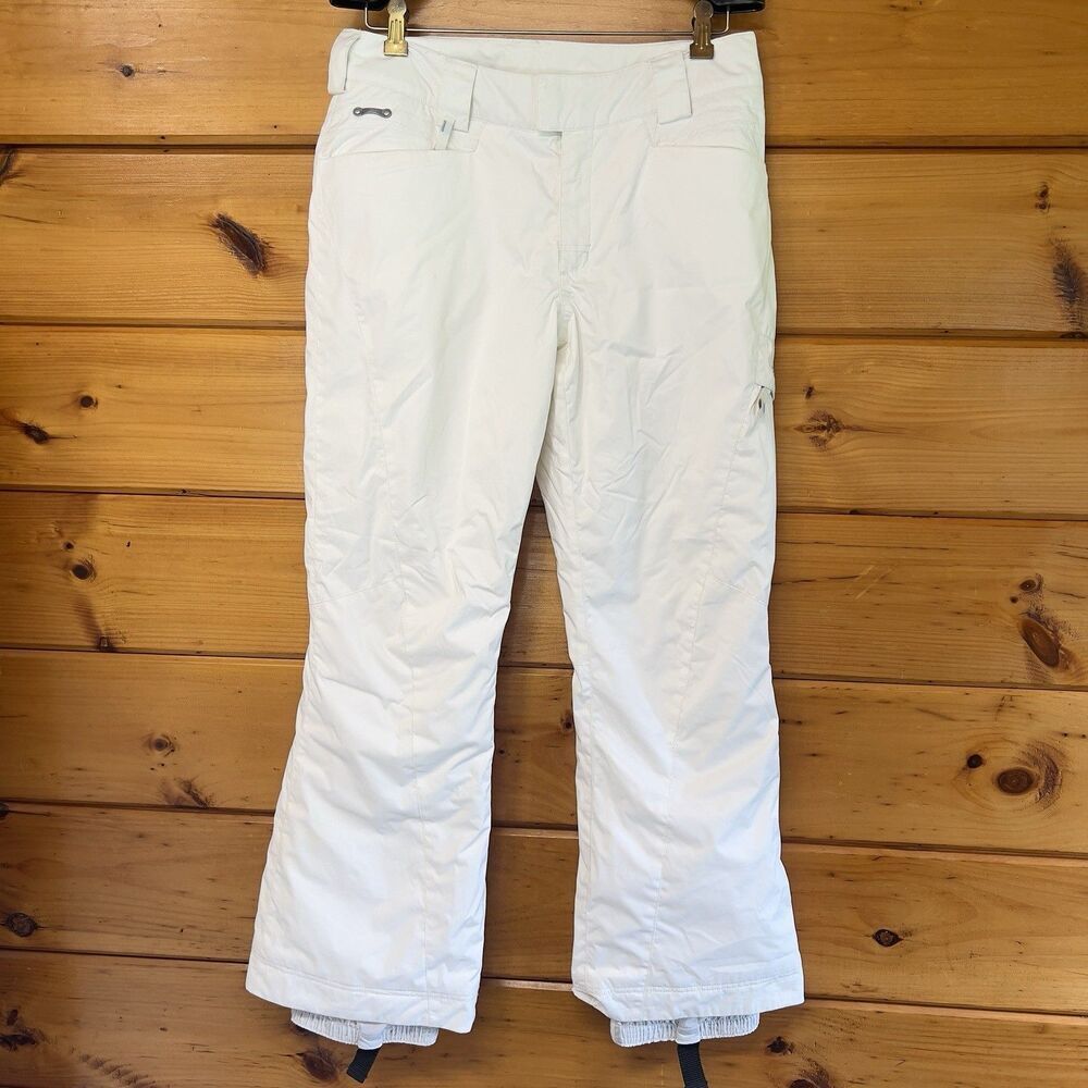 Women's 8 Spyder Ladies Section Insulated Ski Pants Cream Waterproof Snow Skies